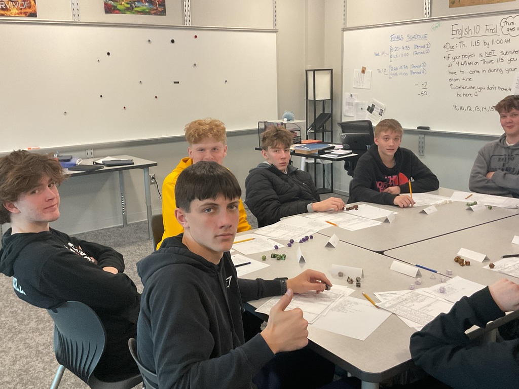 tudents used their knowledge of characterization to design characters who embarked on an adventure created by a special guest DM and FHS alumnus Sulley Nelson.
