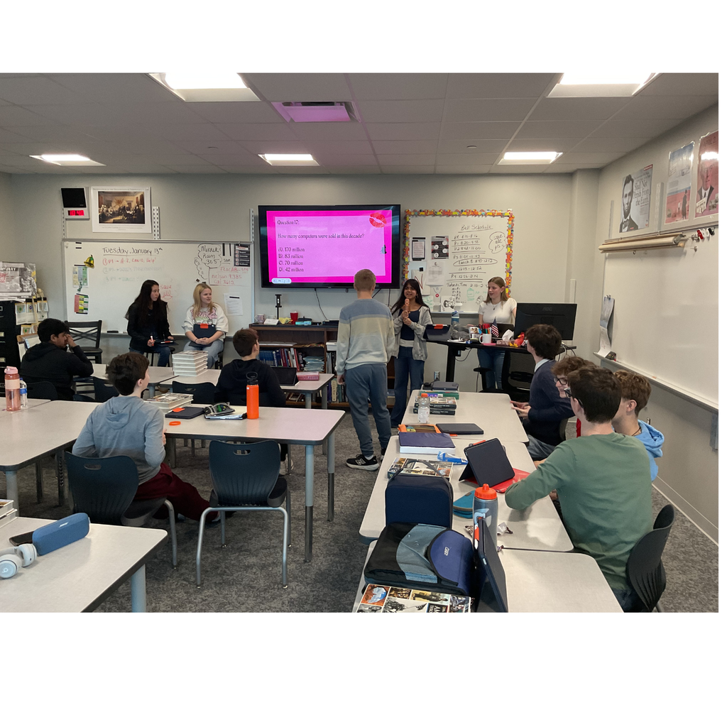 Mrs. Nelson’s 9th graders created final project presentations that included sing alongs, live music, interactive games, team activities, and spectacular visual slides!