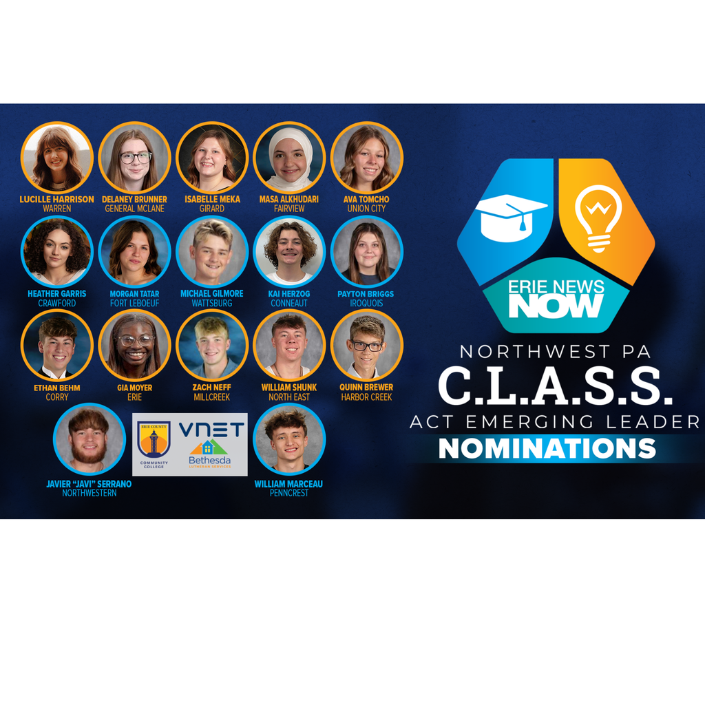 Masa Alkhudari was nominated for Northwest PA C.L.A.S.S. Act Emerging Leader by Mrs. Groff.