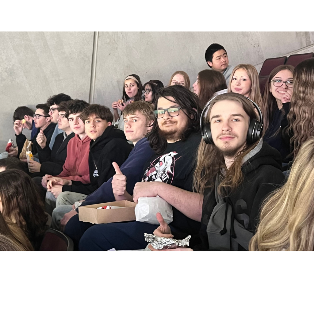 students at the Otters game