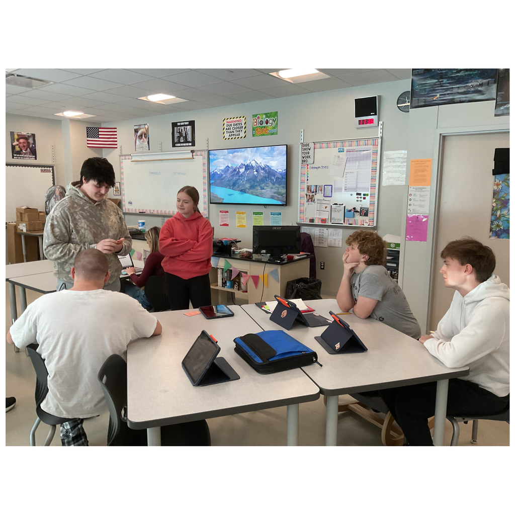 Sophomores in  biology classes are playing Biology Taboo to review vocabulary terms