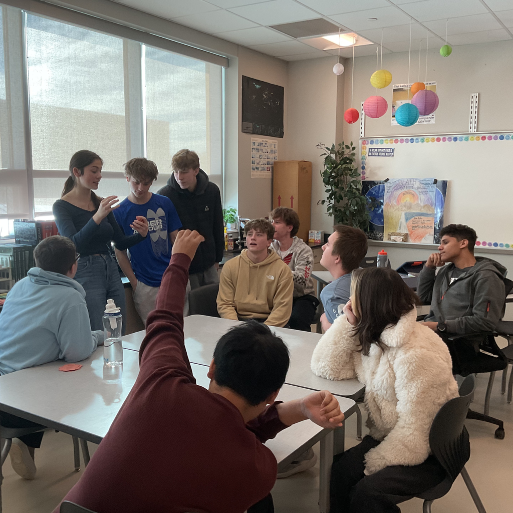 Sophomores in  biology classes are playing Biology Taboo to review vocabulary terms