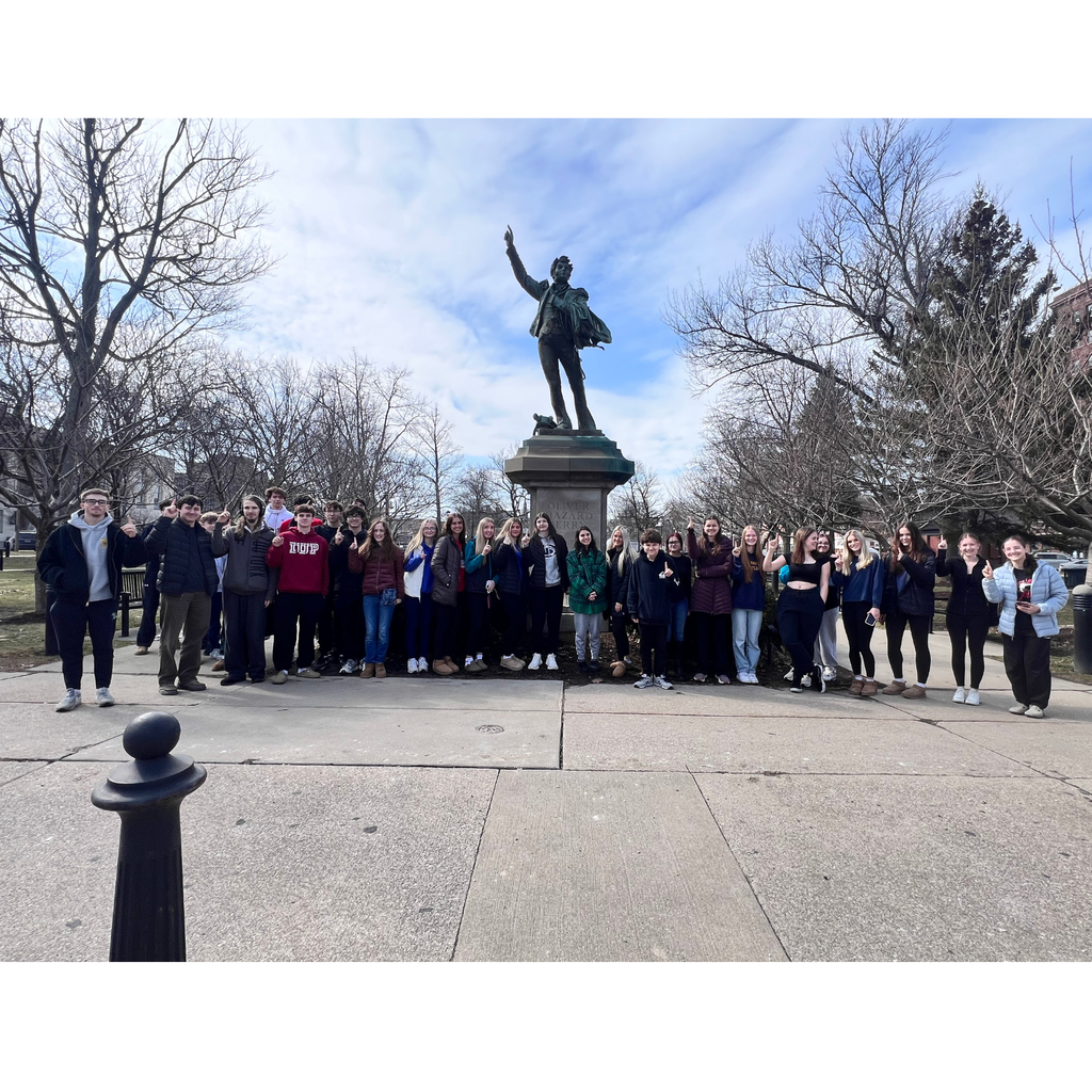 The students looked at famous artifacts and landmarks unique to Erie. 