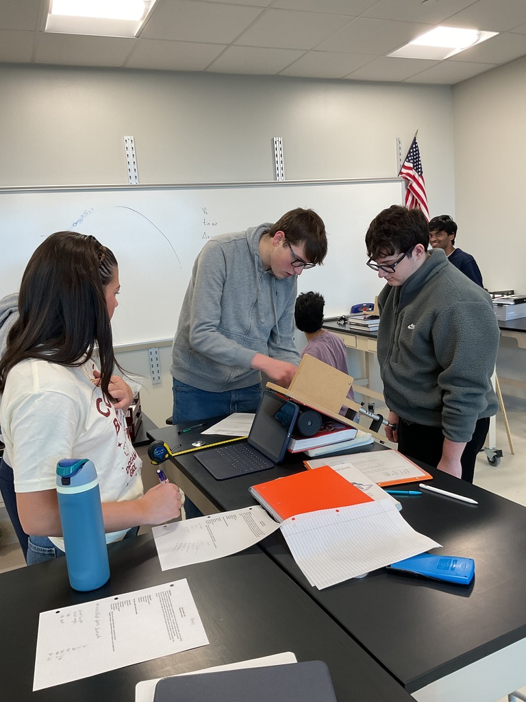 The AP physics class analyzes an angled projectile motion of a sphere in order to determine the range, max height and the time in air.