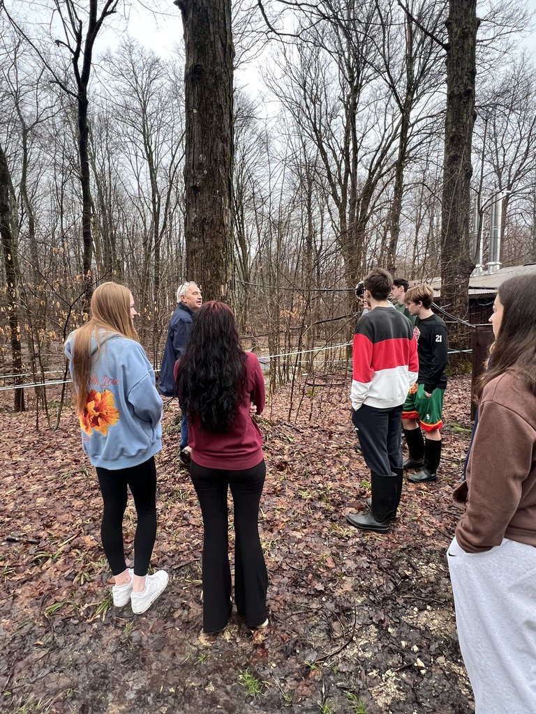 The students got to tap the trees, heard about the syrup making process and got to sample the delicious local product. 