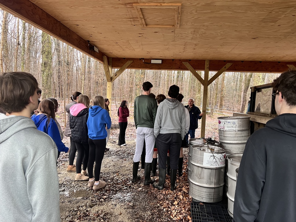 The students got to tap the trees, heard about the syrup making process and got to sample the delicious local product. 