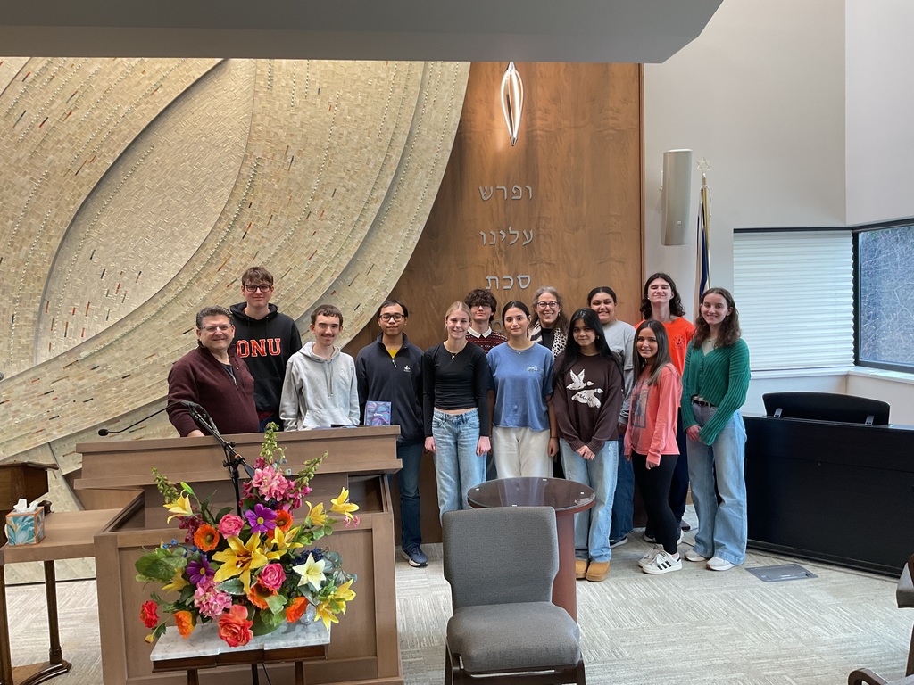History of the Holocaust students visited the Temple Anshe Hashed in March. 