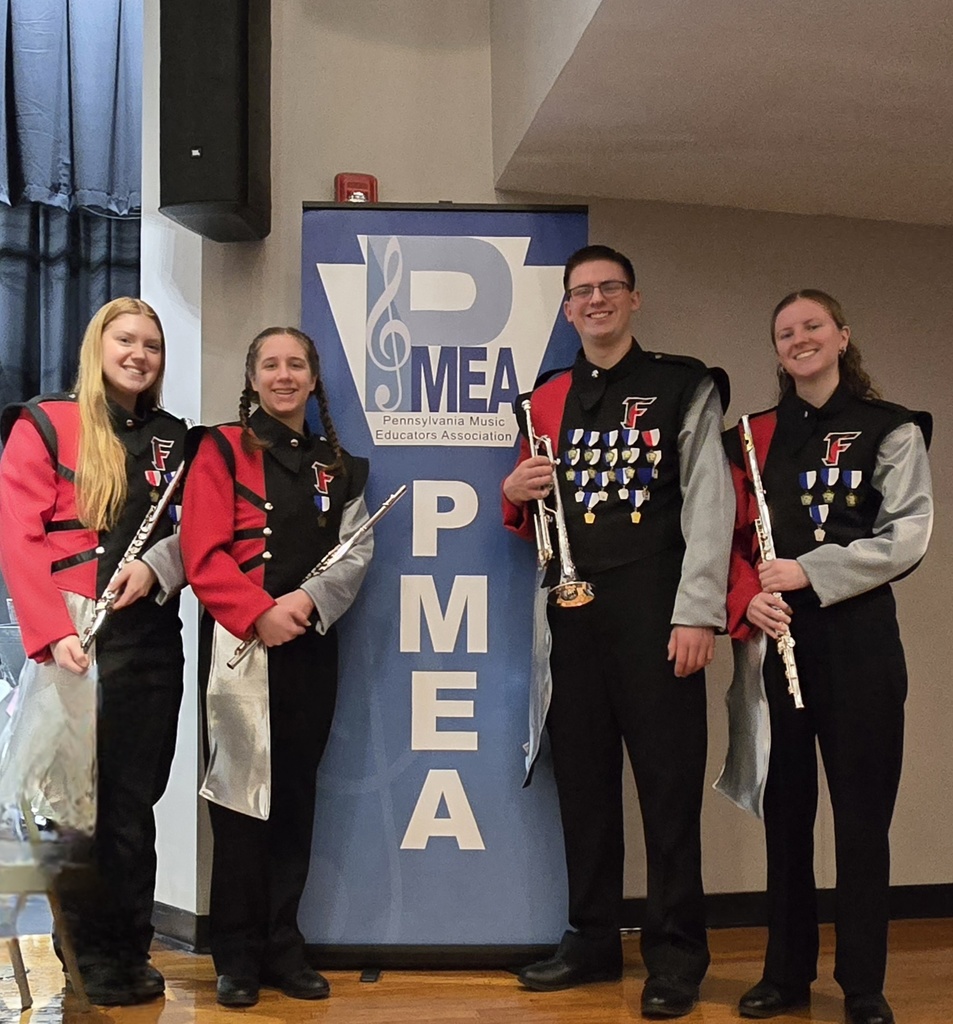 Congratulations to Morgan Chase, Caroline Strobel, Jabin Bull and Jailyn Bull for their selection and participation in the PMEA Region 2 Band Festival.