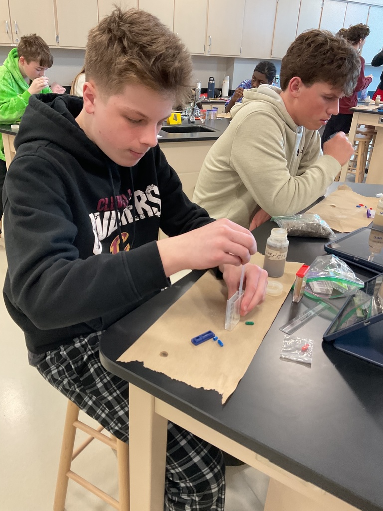 Freshmen environmental science students spent two days in lab determining the characteristics of the soil samples they brought to school.