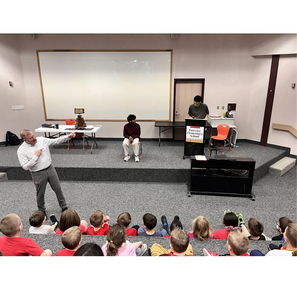 The high school's Speech & Debate Team brought its success to FES today, presenting their 1st place school state victory at the Bloomsburg tournament to kindergarten classes.