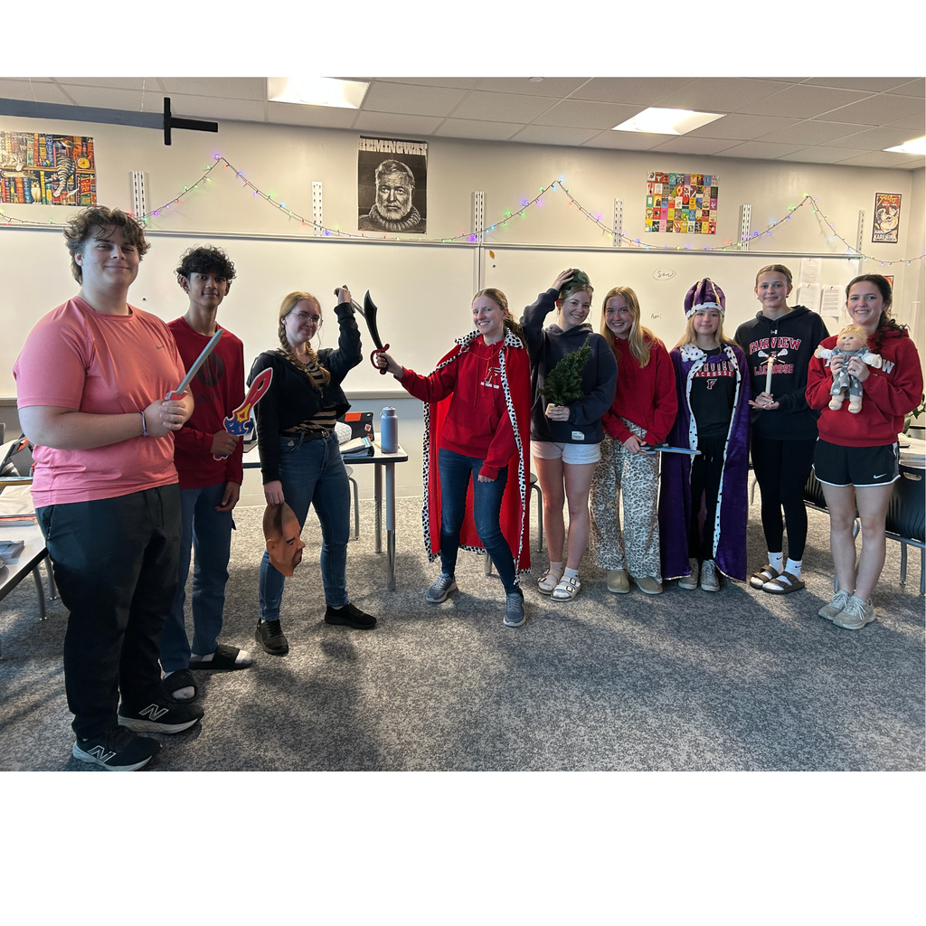 Macbeth, Lady Macbeth, witches, thanes, and Banquo's ghost took over Honors English 2.