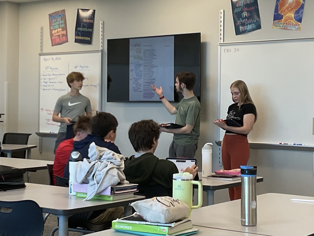 The AP English Literature and Composition students created engaging presentations to share their analysis of various poems as they prepare for the upcoming AP Exam.