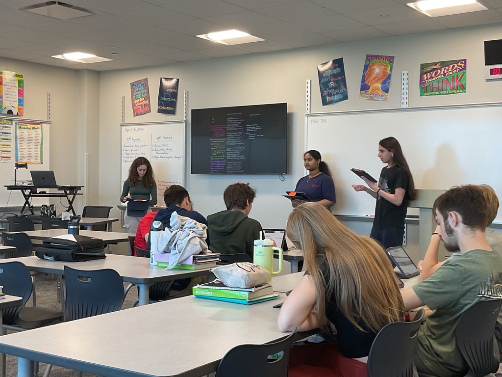 The AP English Literature and Composition students created engaging presentations to share their analysis of various poems as they prepare for the upcoming AP Exam.