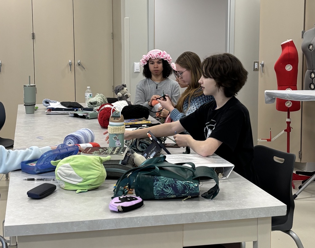 Crochet, Fashion, and Design Clubs had an amazing hands-on visit from the owner of Hanks Yarn Supply Co.—right here in Erie!