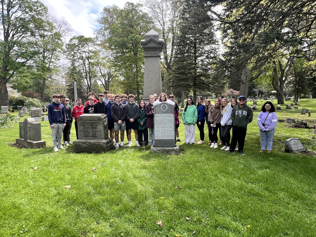Erie Experience students visited the Erie Cemetery.