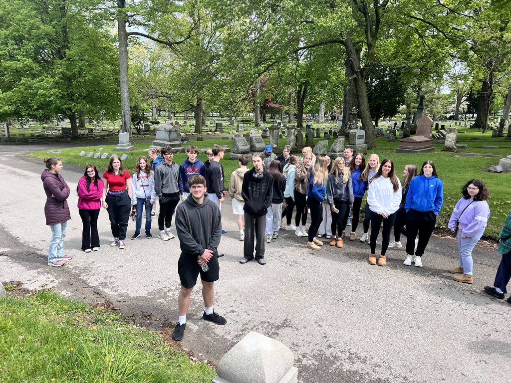 Erie Experience students visited the Erie Cemetery.
