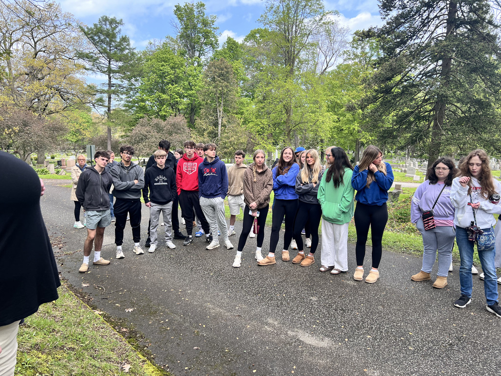 Erie Experience students visited the Erie Cemetery.