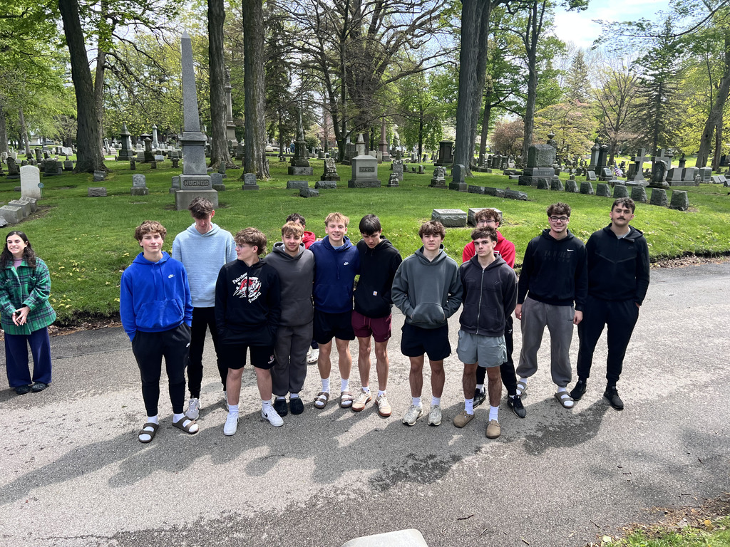 Erie Experience students visited the Erie Cemetery.