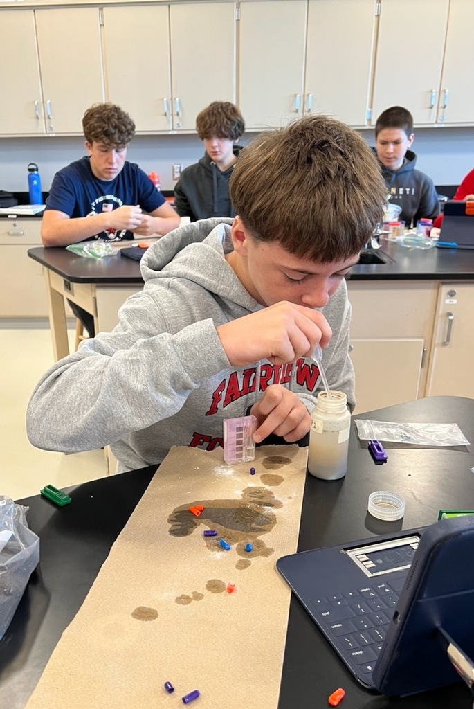 students working with dirt samples