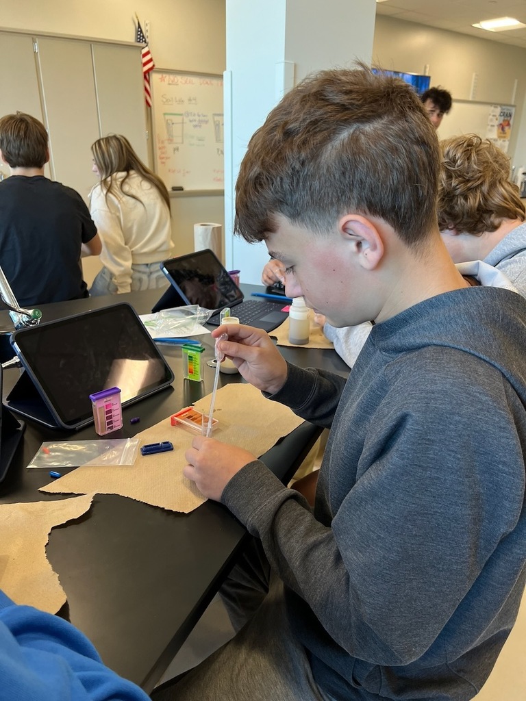 students working with dirt samples