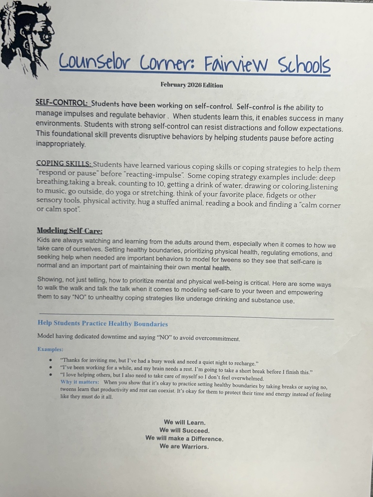 Counselor Corner newsletter