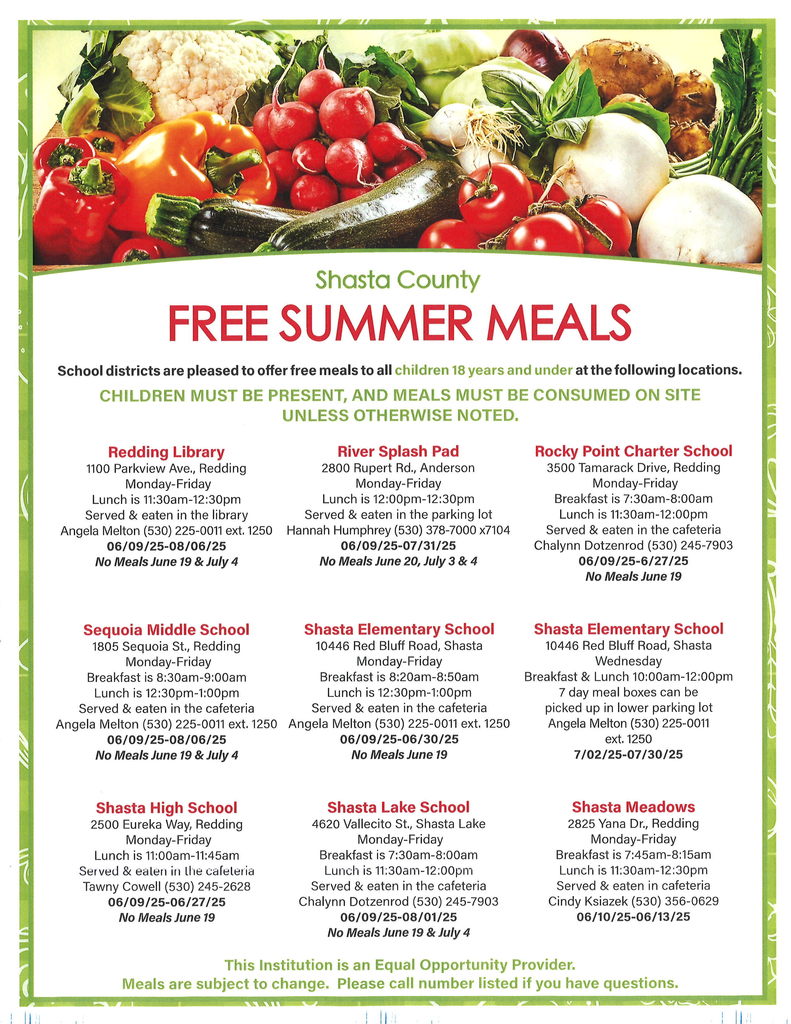 Free Summer Meals