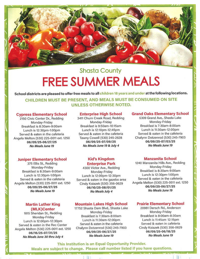 Free Summer Meals