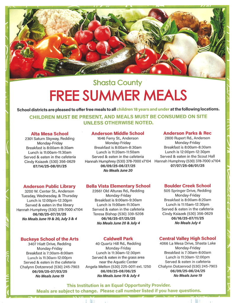 Free Summer Meals