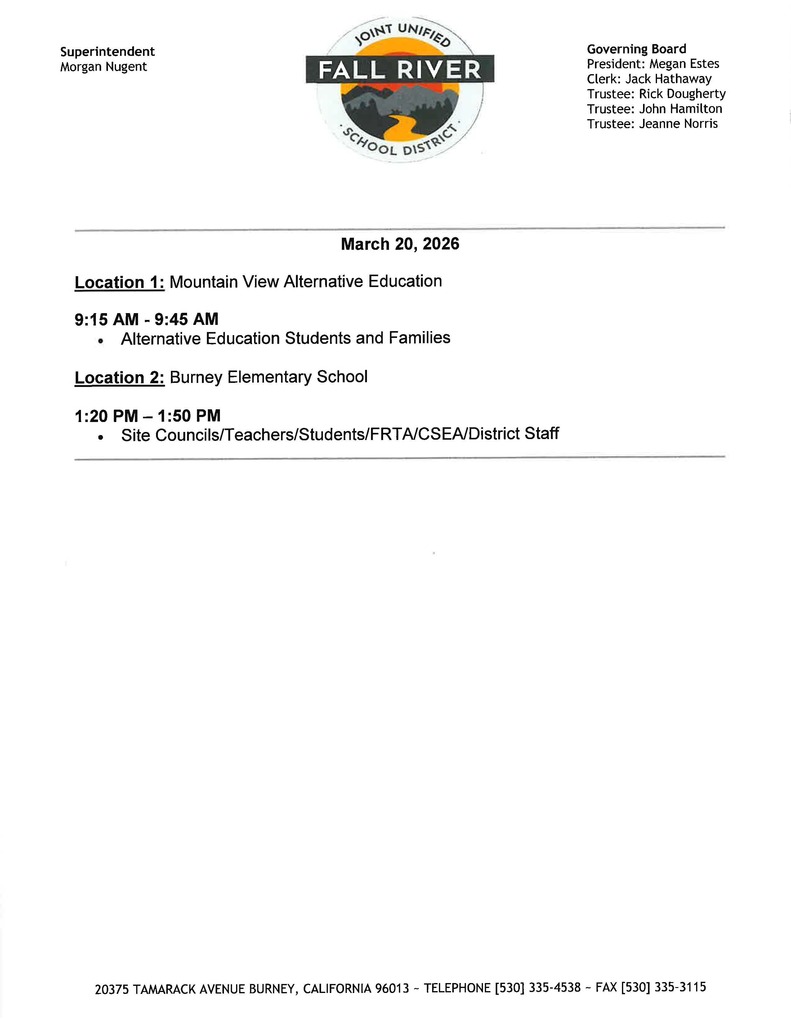 Flyer of upcoming LCAP meetings