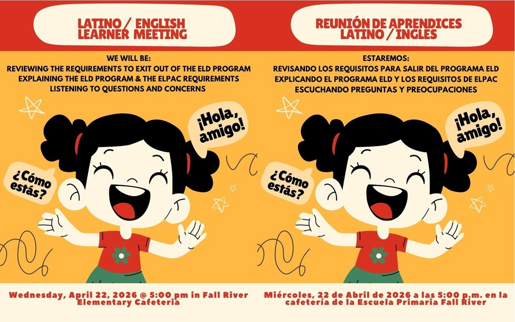 ELD Meeting 4/22/26 FRE Cafeteria 5PM