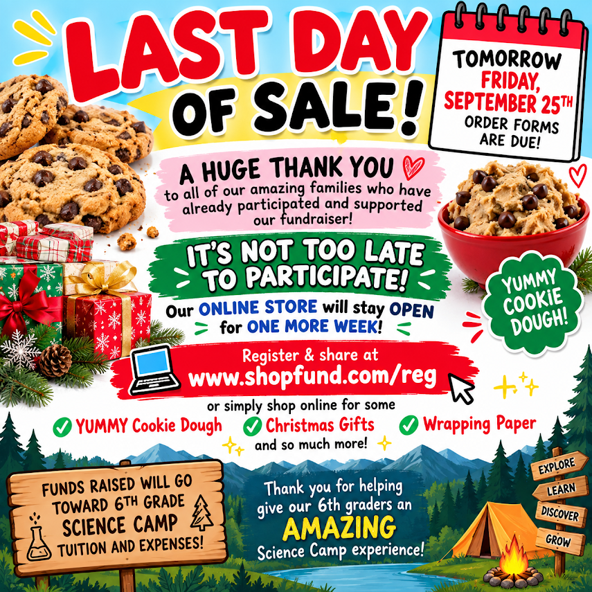 Last Day of Cookie sales