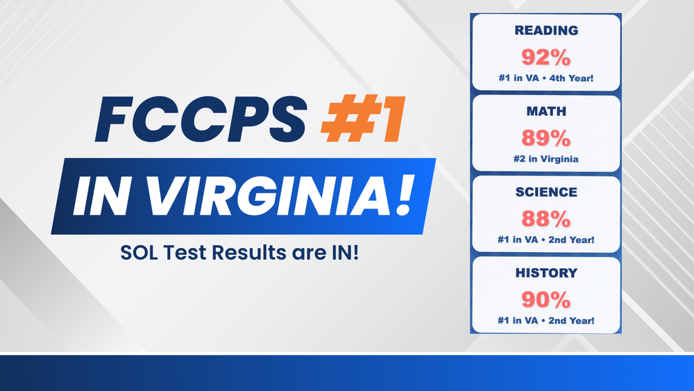 FCCPS #1 In Virginia! SOL Test Results are IN! 