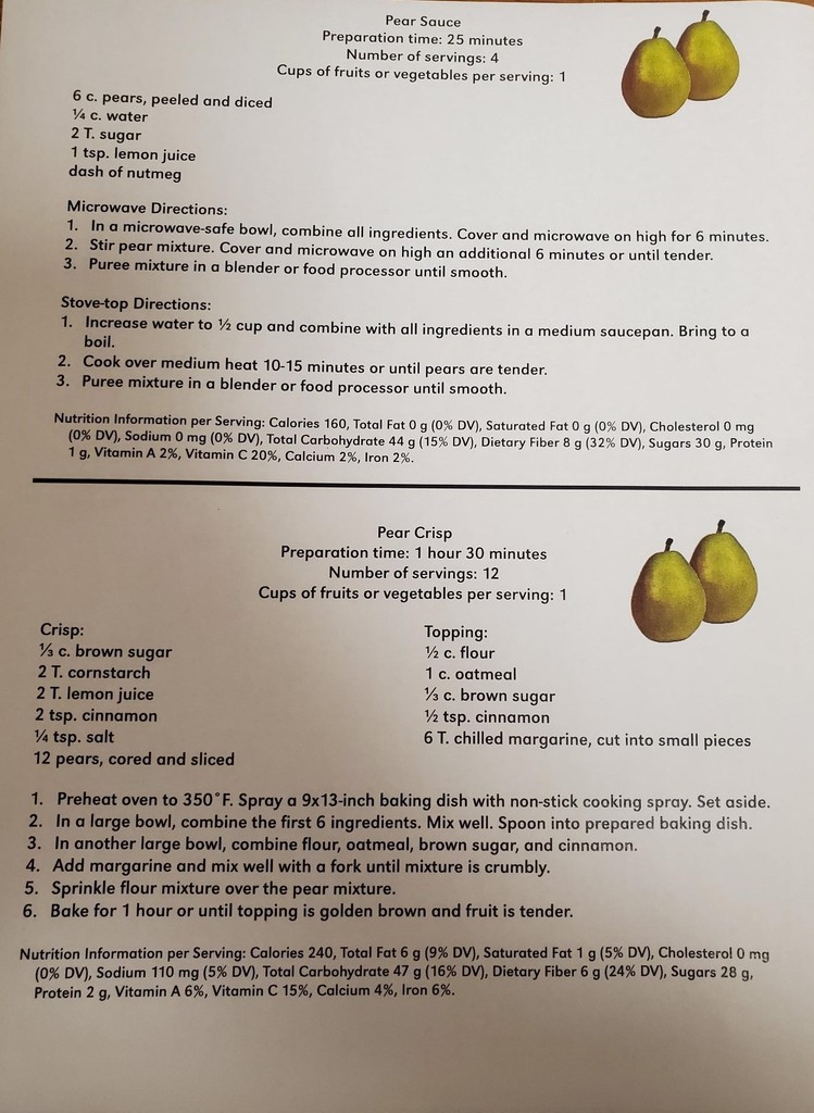 Pear Recipes