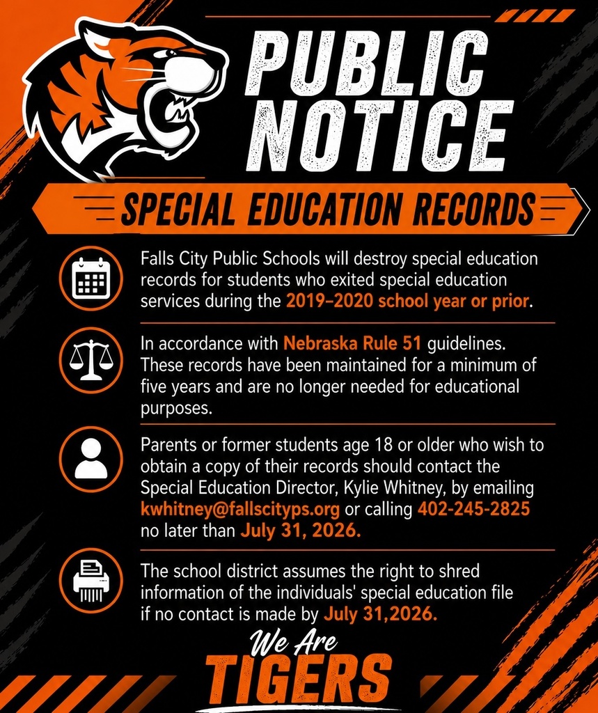 Public Notice - Special Education Records