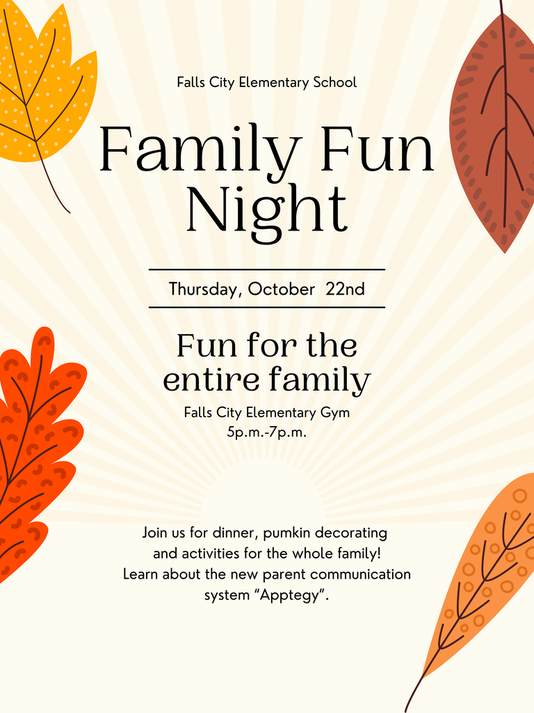 Flyer for family Fun Night
