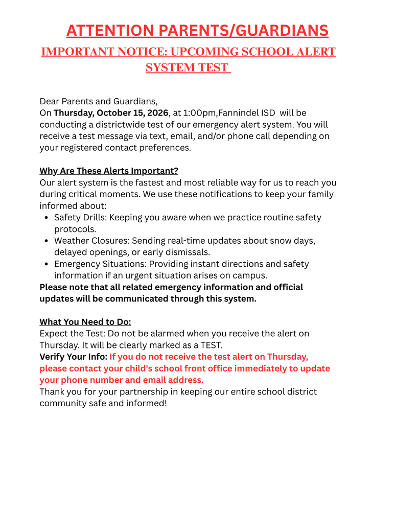 EMERGENCY ALERT SYSTEM
