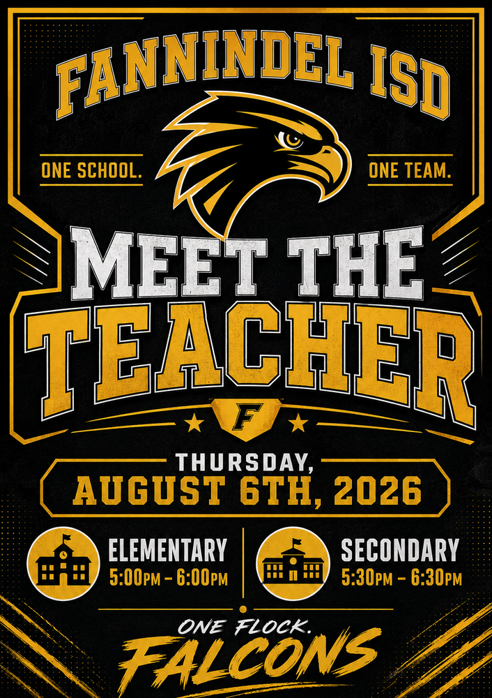 Reminder: Meet the Teacher- Thursday, August 6, 2026