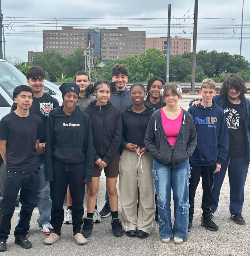 Fannindel students in downtwon Dallas visiting the 6th Floor Museum