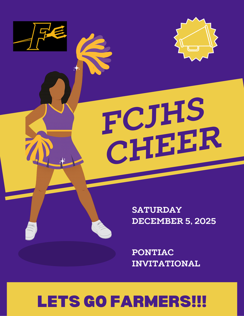 Purple Yellow Illustrated Cheer Camp Flyer