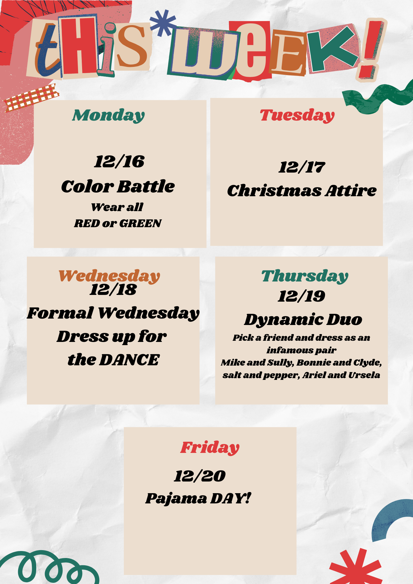 sachin and babi light blue dress  Holiday Spirit Week is coming!  December 1519 We're closing out the  year with a little joy, a little sparkle, and a whole lot of school spirit.  Each day comes with
