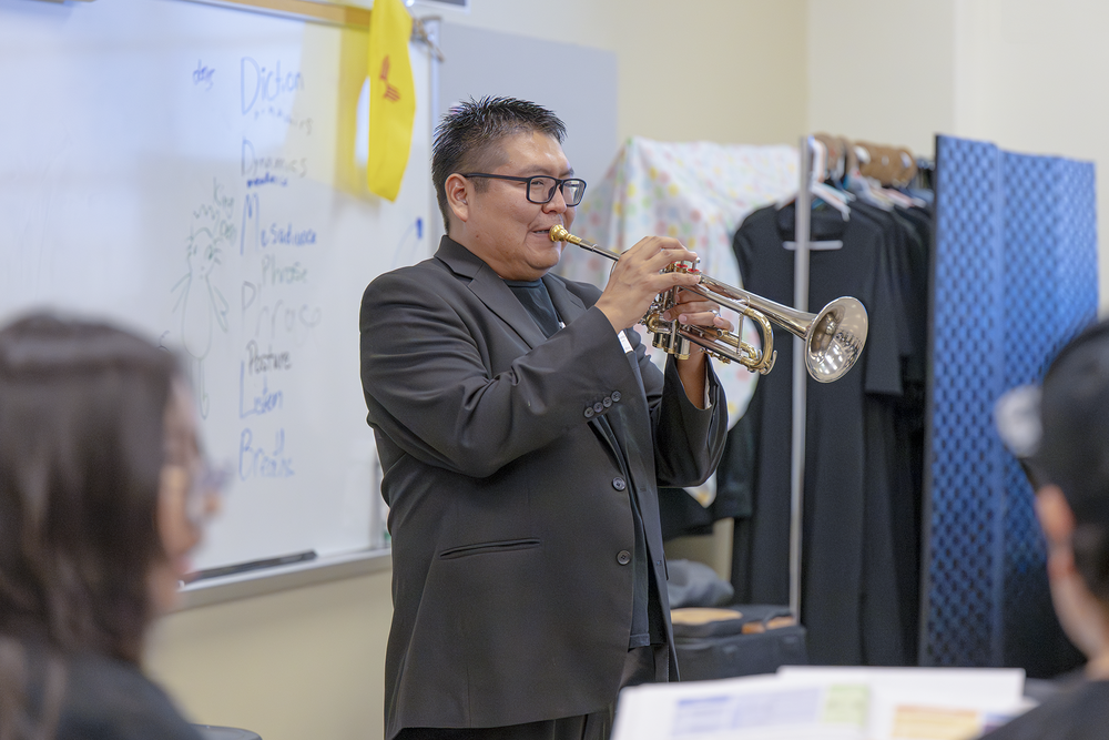 A Special Visit for Our Tibbetts Band Students!