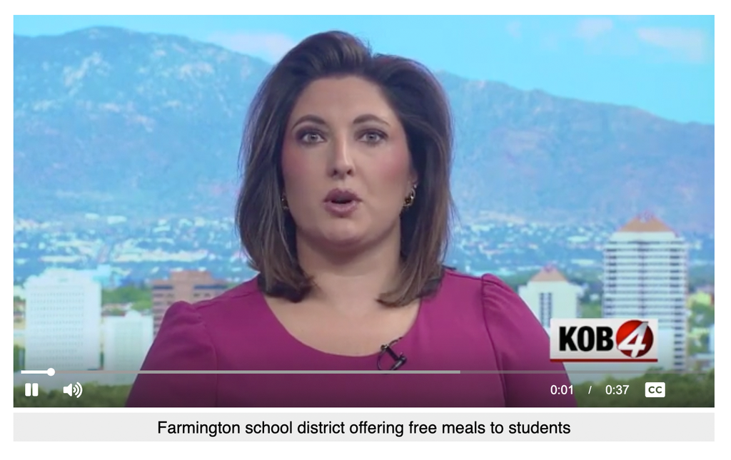 FMS In The News – Farmington school district to offer free take-home meals to students. By KOB4 News.