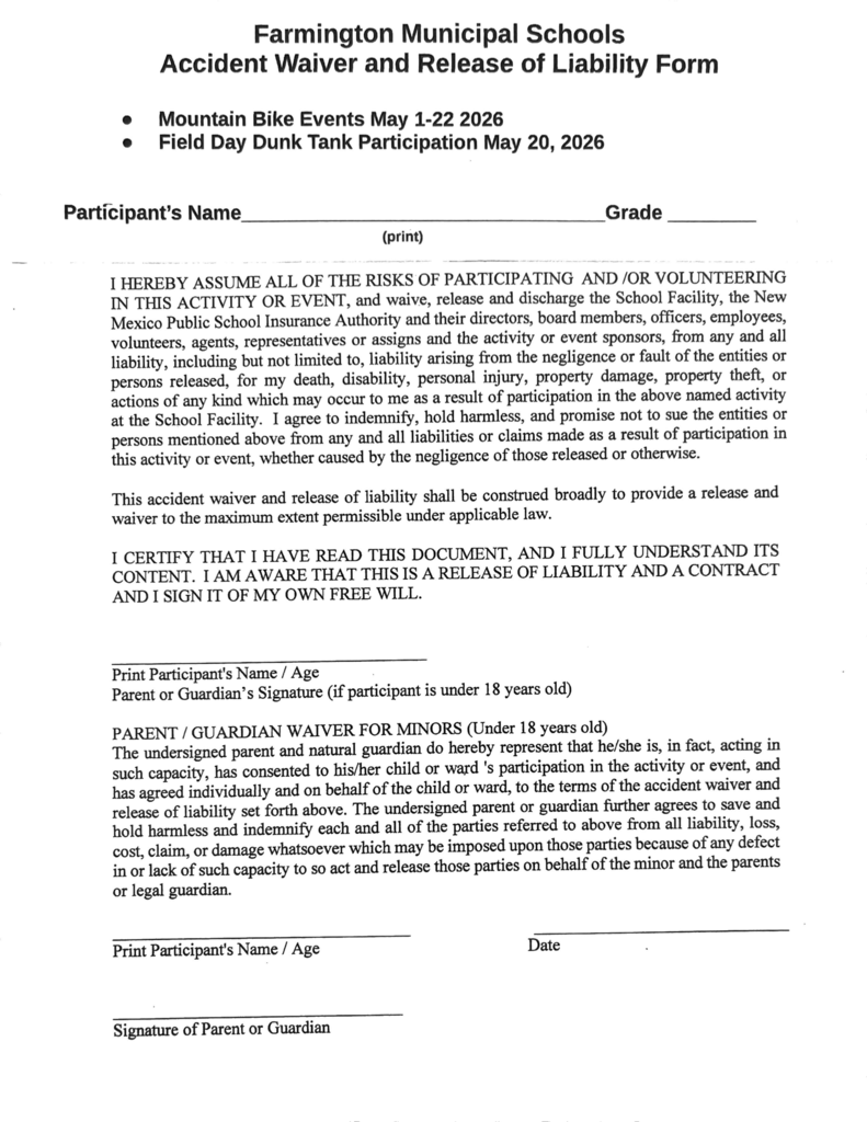 Bike Waiver