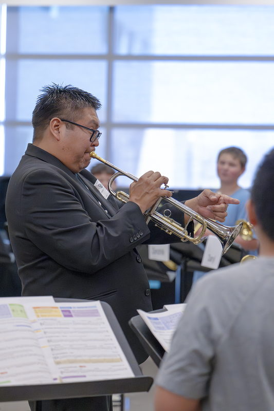 A Special Visit for Our Tibbetts Band Students!
