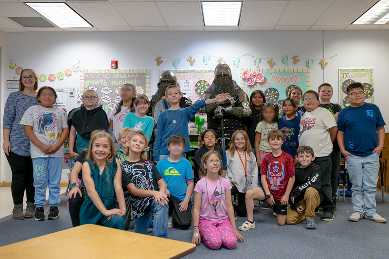 Fourth Graders Build Castles for CKLA Unit Celebration, Knights Visit