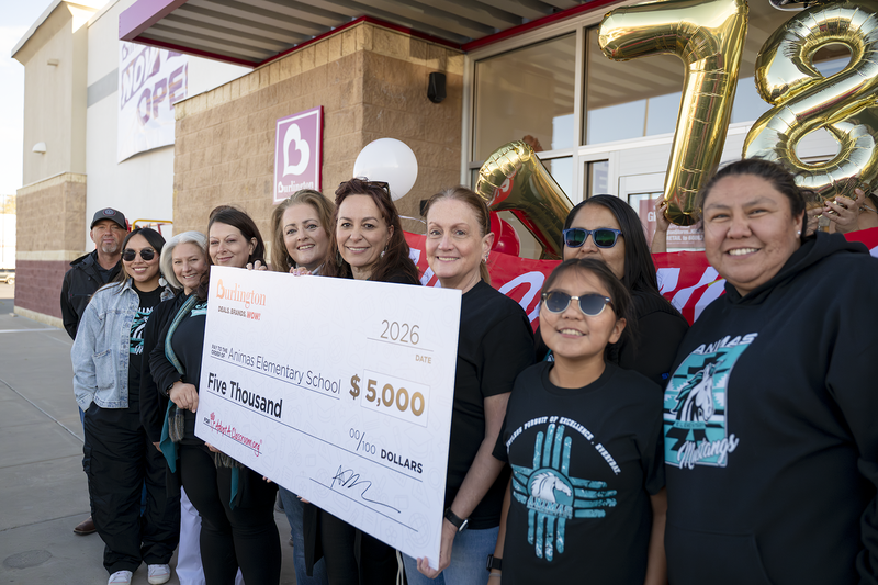 Animas Elementary Receives $5,000 Donation From New Burlington Store