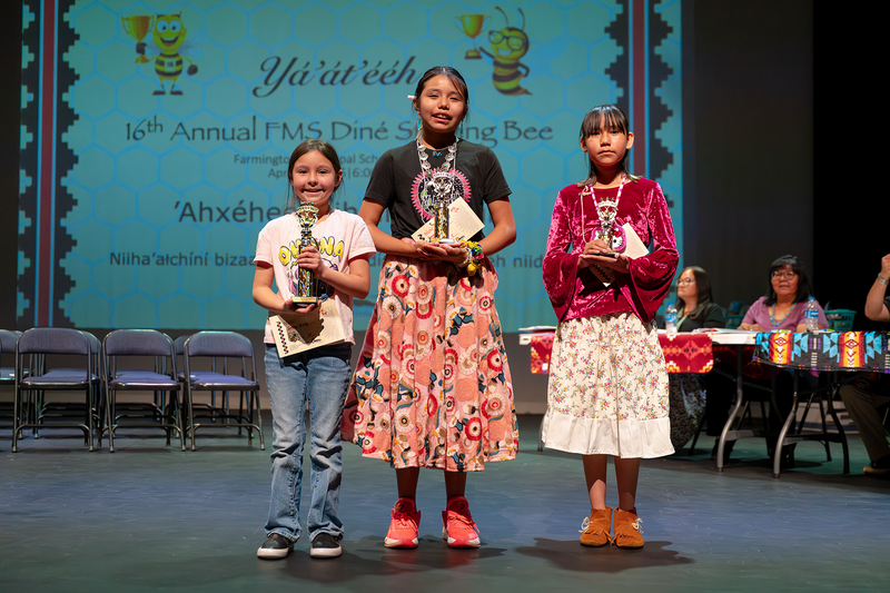 Winners of the 2026 FMS Diné Spelling Bee