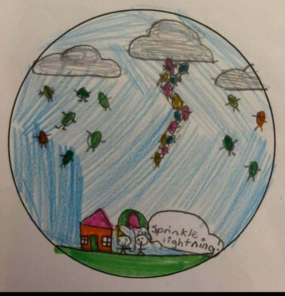 Cookie-themed drawing by a student.