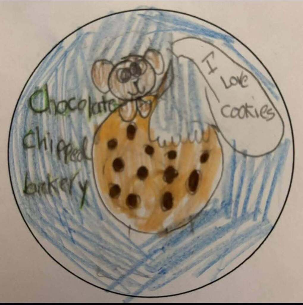 Cookie drawing by a student.