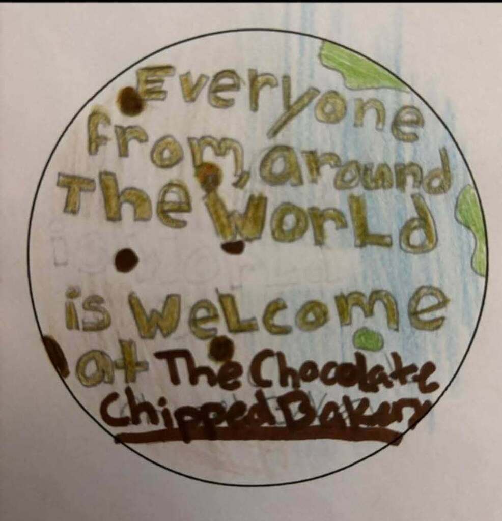 Cookie-themed drawing by a student.